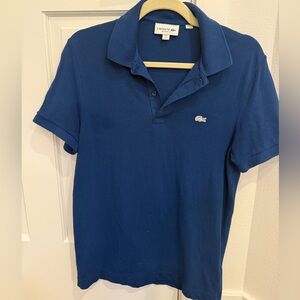 Lacoste men polo shirt in dark/navy blue regular fit size S, FR 3